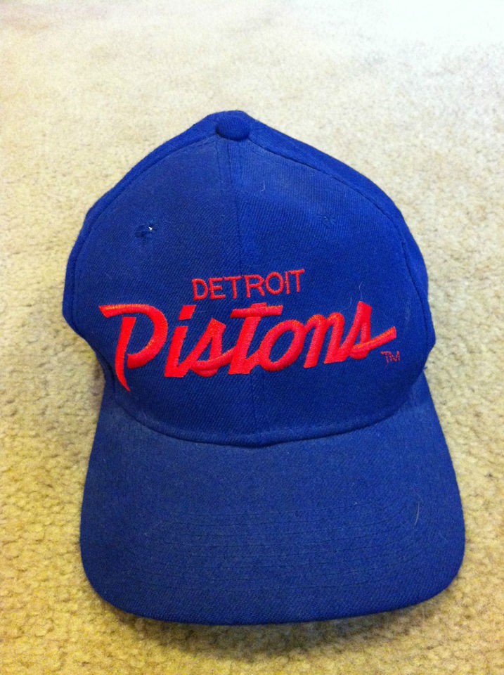 VTG 90s WOOL Sports Specialties Detroit Pistons Snapback Hat Cap OG 