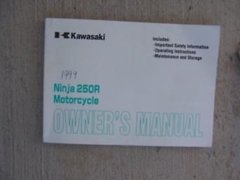 1998 Kawasaki Motorcycle Owner Manual Ninja 250R Safety Operation Bike 