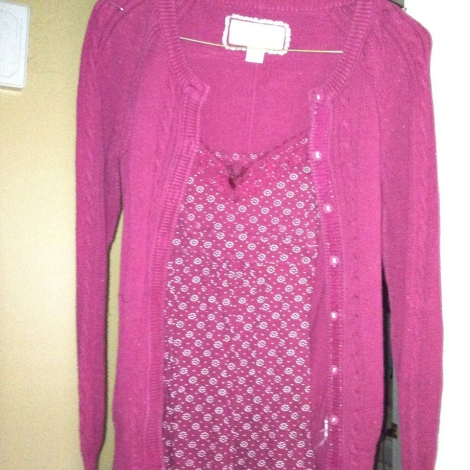 American Eagle Ribbon Cardigan And Cami Set