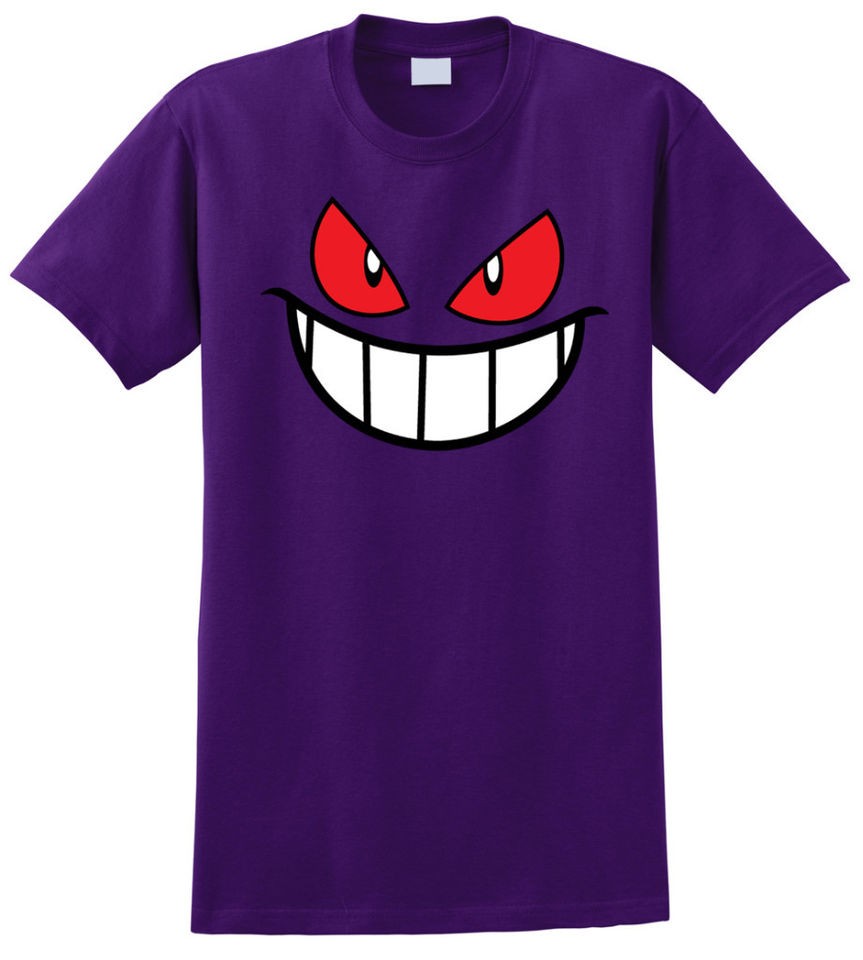 Pokemon GENGAR T Shirt Anime Pikachu Front and Back