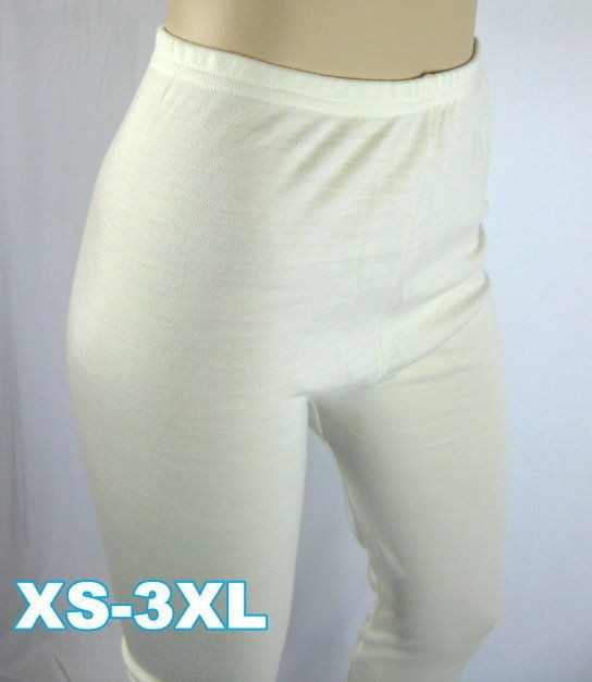   Women Girl Long Johns Pure Merino Wool Thermal Underwear XS 3XL 14