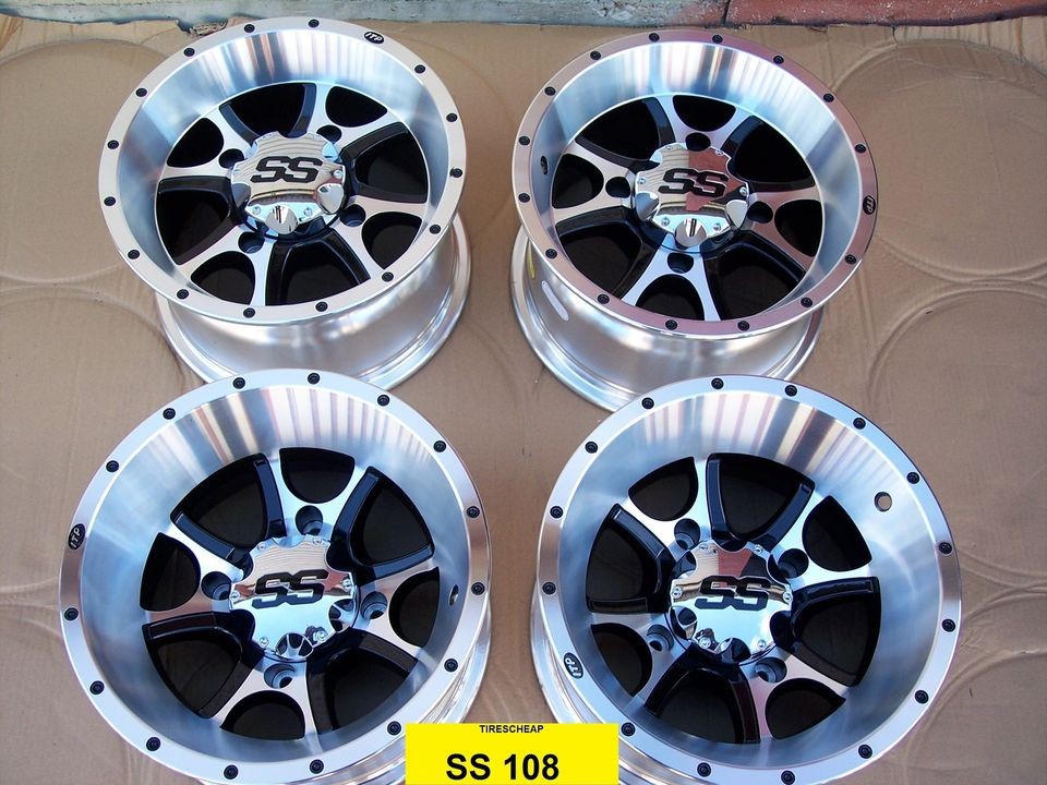 12 POLARIS SPORTSMAN ITP SS108 ALUMINUM ATV WHEELS NEW SET 4 