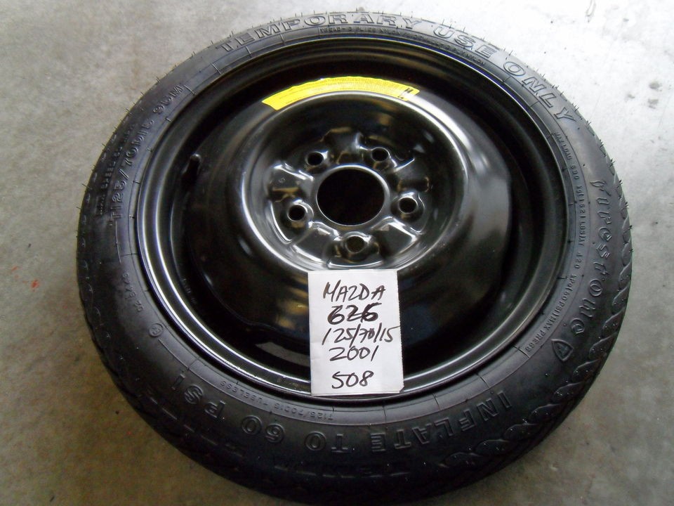 98 99 00 01 02 03 MAZDA 626 SPARE TIRE WHEEL DONUT 125/70/15 OEM 