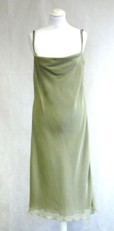 Adolfo Dominguez Designer Cocktail Occasion Party Green Silk Dress 