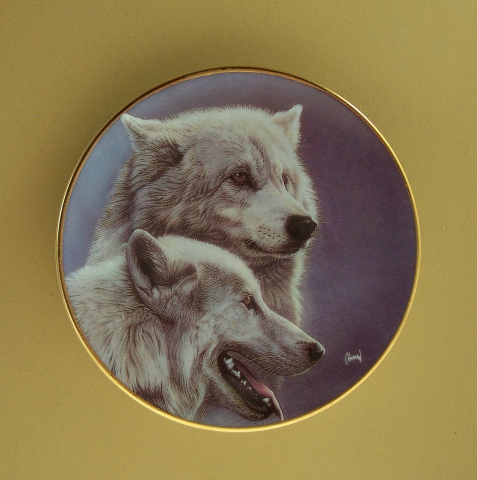 WILDERNESS COMPANIONS Year of the Wolf MINI Miniature Plate Al Agnew 