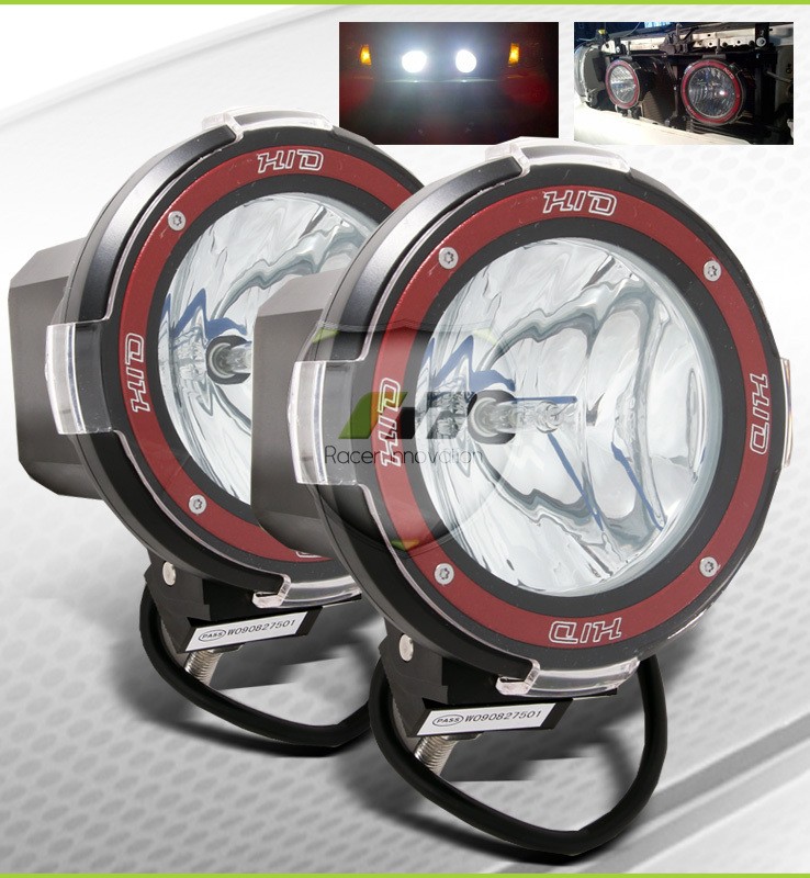 inch 6000K 35W Whtie Xenon HID 4x4 Off Road Driving Fog Lights 