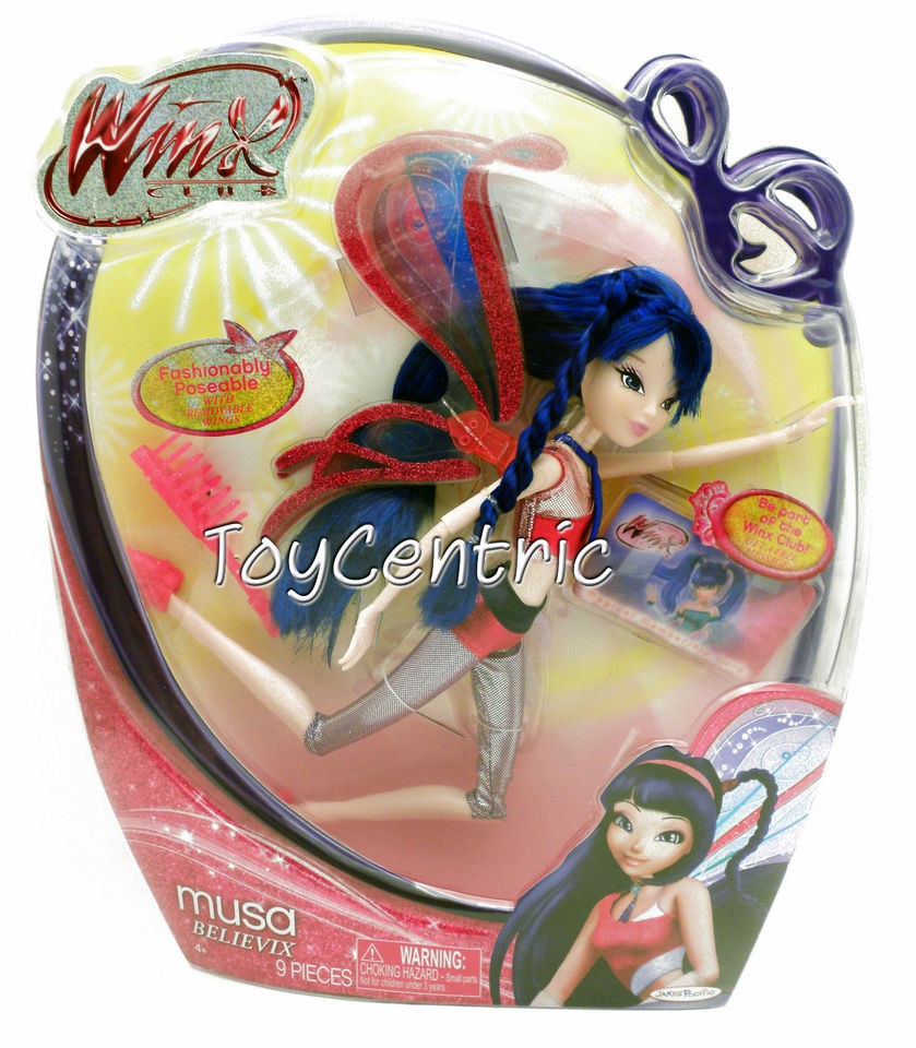 Winx Club MUSA Believix 11.5 Fairy Doll 2012 Includes Membership Card 