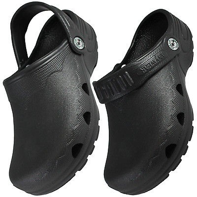 NWT Cherokee Anywear DocII Unisex Nursing Clogs Black   Women 5   Men 