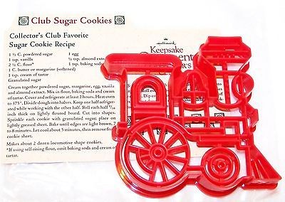   Club Railroad Train Engine Christmas Cookie Cutter & Recipe ~NEW