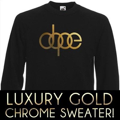 DOPE AUDI STYLE A3 A4 OFWGKTA GOLD CHROME SWEATER SWEATSHIRT S XXL