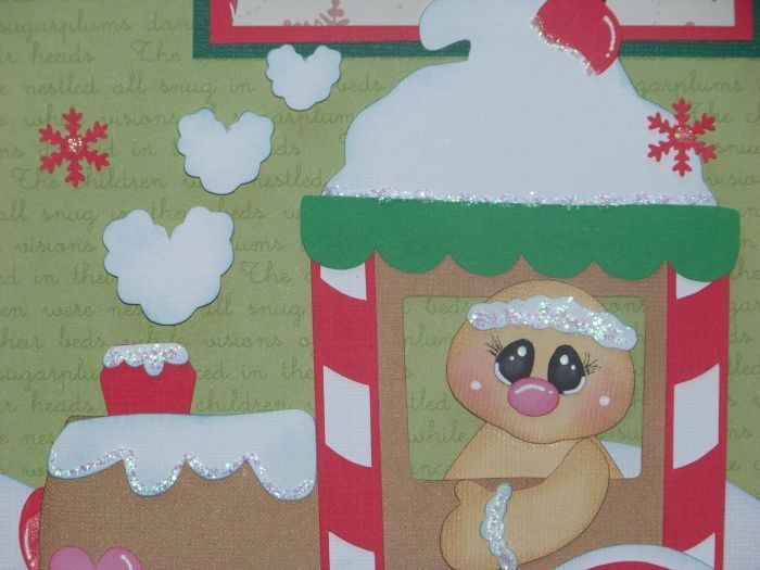   Express / Christmas   2 Premade Scrapbook Pages Layout Paper Piecing