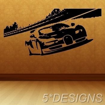Bugatti Veyron Car Kids Childrens Wall art Sticker Decal Vinyl worlds 