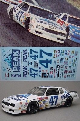 Rob Moroso #47 PEAK 1988 Chevy Monte Carlo SS AERO 1/64 scale decals 