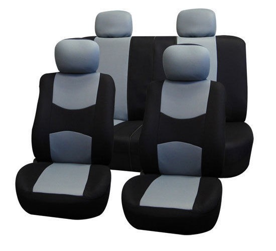   Headrests and Solid Bench Gray & Black (Fits Chevrolet Colorado
