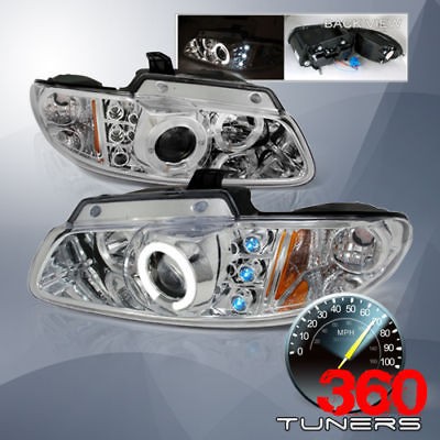 96 00 Dodge Caravan Halo Projector Headlights   Chrome (Fits Dodge 