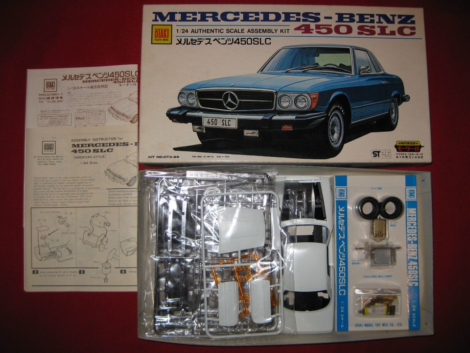 Vintage Mercedes Benz 450 SLC Otaki Car Model Kit Japan 1/24