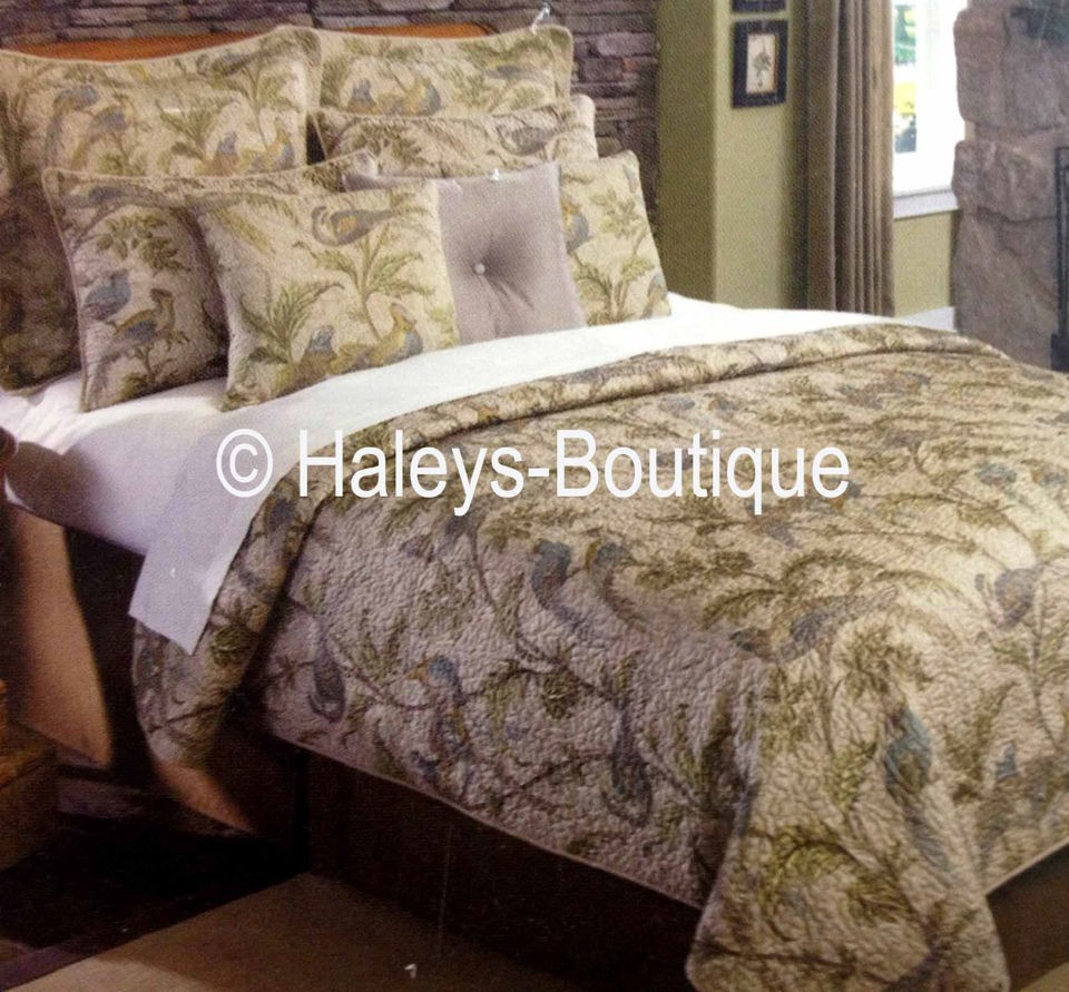 Noble Excellence Pheasant Hunt Bedding Collection King Sham Beige 