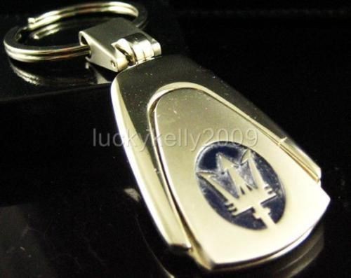 New Chrome Dangle Keychain Key Ring  MASERATI