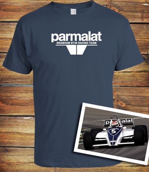 RETRO GP BRABHAM BT49 PARMALAT F1 TEAM PIQUET TEE T SHIRT M L XL 2XL