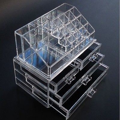   Organizer ★ Cosmetics Acrylic Clear Case Storage Insert Holder Box