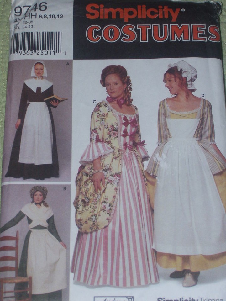 SIMPLICITY 9746 REVOLUTIONARY WAR~PILGRIM PATTERN 6 12u