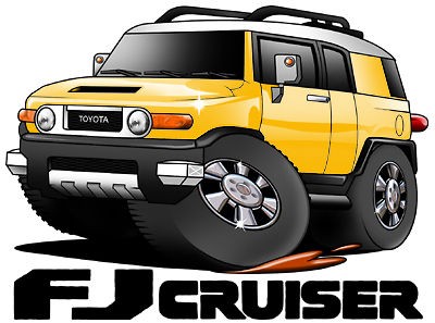 Toyota FJ CRUISER CARTOON T SHIRT #9186 Off Road 4X4