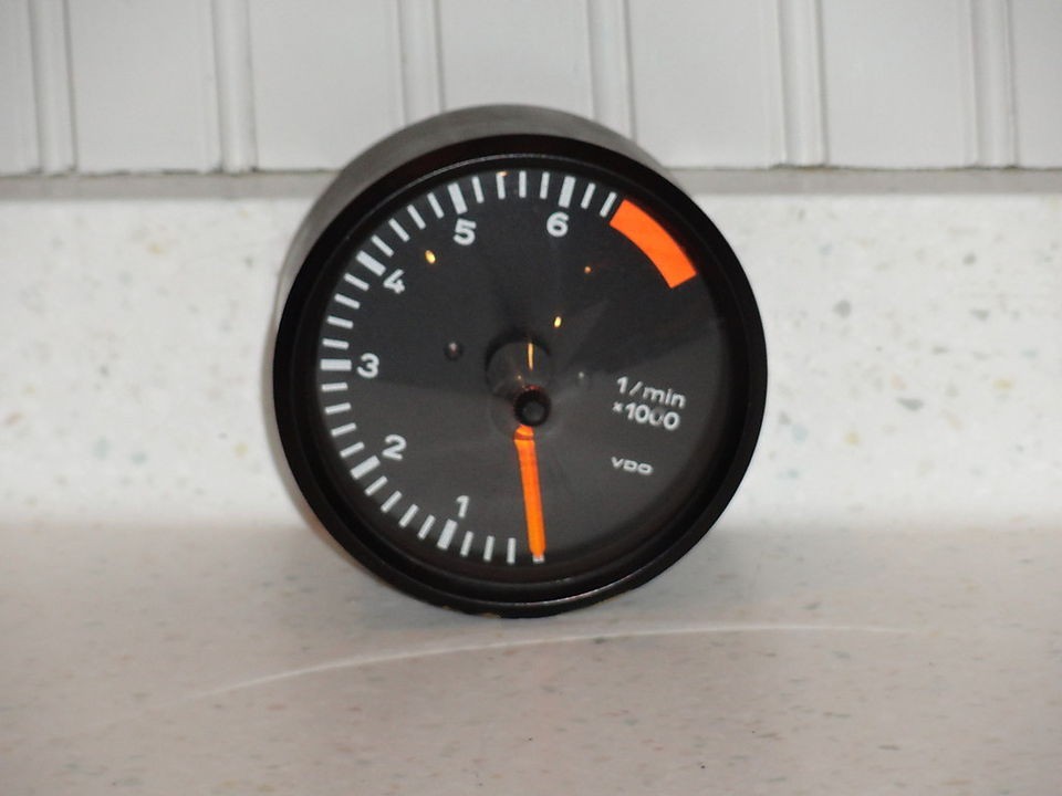 NICE USED ORIGINAL GENUINE PORSCHE 924 VDO TACHOMETER 6300 RPM 4 