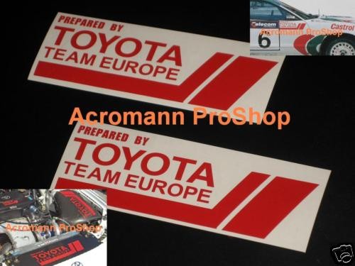 2x 12inch 30.5cm TTE Team Europe decal sticker Tacoma Camry Corolla 