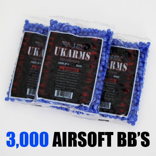 NEW 3000 BLUE COLOR AIRSOFT GUN BBS PALLETS AMMO 6MM .12G