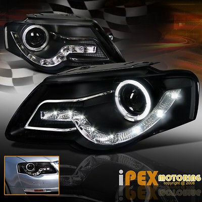 06 08 VW Passat B6 Projector Black Headlights W/BRIGHTEST LED Daytime 