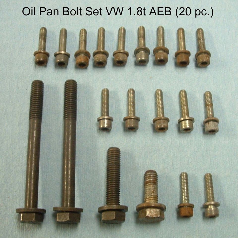 VW Audi 1.8t AEB Passat Oil Pan Bolt Set 1998 2001 20v Gas Turbo Sump 