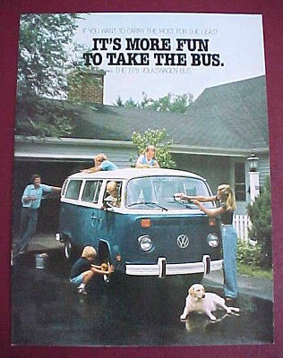   VOLKSWAGEN BUS & CAMPMOBILE 12 PAGE BROCHURE EXCELLENT ORIGINAL VW