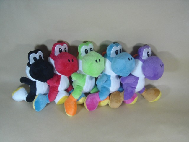 RUNNING YOSHI 8 MARIO BROS PLUSH DOLL LOT 5 PCS SET