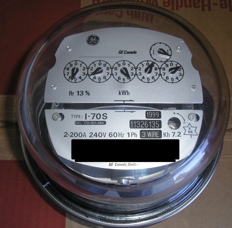 GENERAL ELECTRIC, WATTHOUR METER KWH, I-70S, 240V, FM2S, 200A, 4