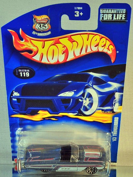 Hot Wheels 63 Thunderbird 2003 Mainline Series Blue