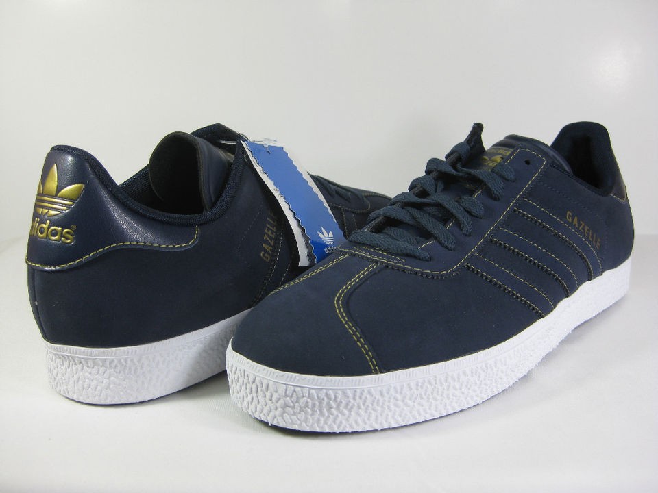 ADIDAS GAZELLE II NEW NAVY/METALLIC GOLD  G48923  MENS ATHLETIC