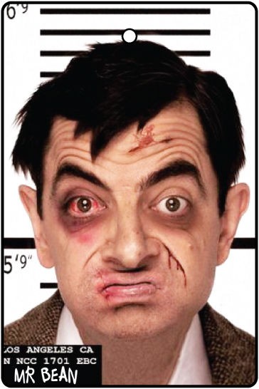 MR BEAN MUGSHOT CAR AIR FRESHENER