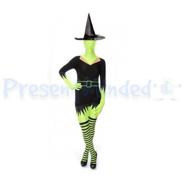 Green Witch Morphsuit  Halloween Costume Morph Suit  Various Adult 