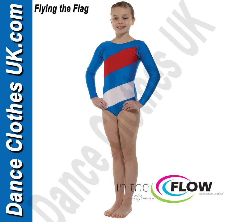 GYMNASTICS LEOTARD Superb QUALITY~Red White and Blue GB Team Union 