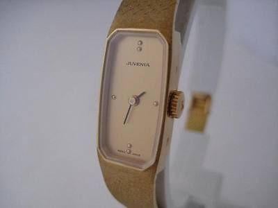 NOS NEW SWISS MADE 18K SOLID GOLD JUVENIA WATCH 1960S