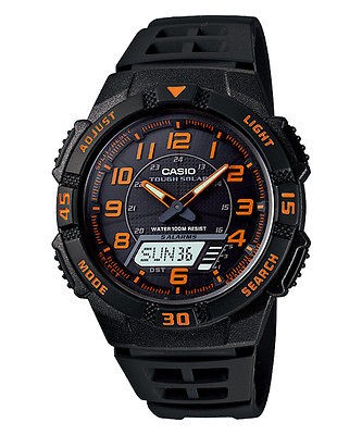 Casio Combo 100 Meter WR Watch, Solar Powered, 5 Alarms, Low Ship 