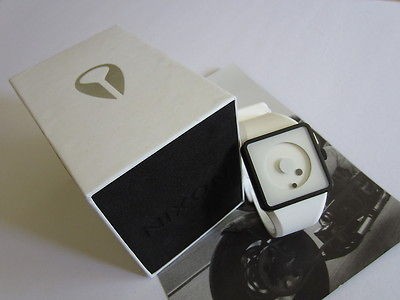 Nixon Wrist Watch The Newton All White & Black  Mens LED Light 