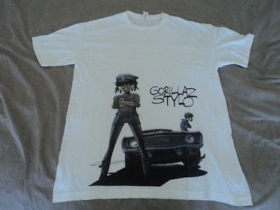 GORILLAZ STYLO T SHIRT, MURDOC AND NOODLES SIZE LARGE