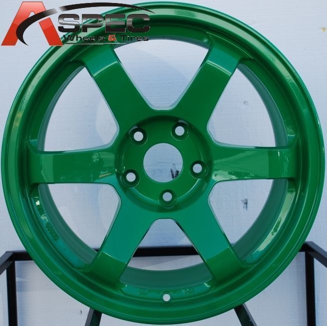 17X9 ROTA GRID 4X100 +20 AB GREEN WHEEL FITS INTEGRA MIATA XA XB JETTA