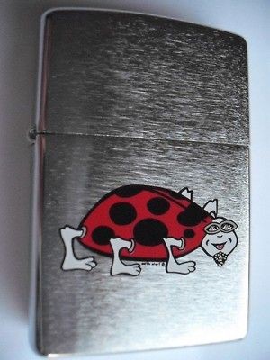 VINTAGE ZIPPO LIGHTER BEATNIK BEETLE HIPPY RETRO DESIGN NEW 1996 VERY 