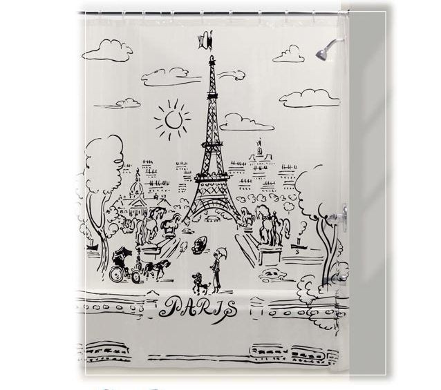 paris shower curtain in Shower Curtains