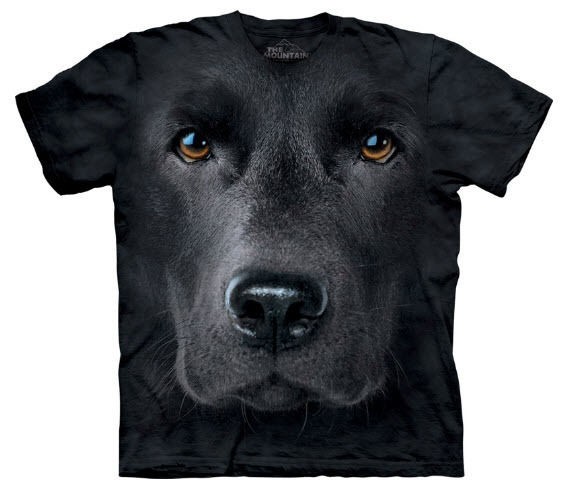 Black Lab Face Dog T Shirt The Mountain Tee Animal Adult