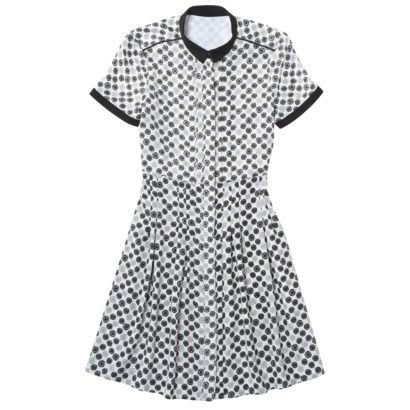   for Target Short Sleeve Dot Print Shirt Dress Cream Wheel Cycle Print