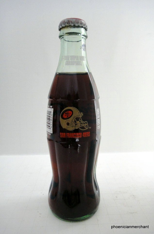 Coca Cola Bottle San Francisco 49ers 5 Time Super Bowl Champions