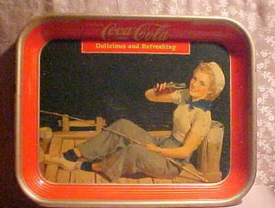 coca cola tray 1940 in Trays